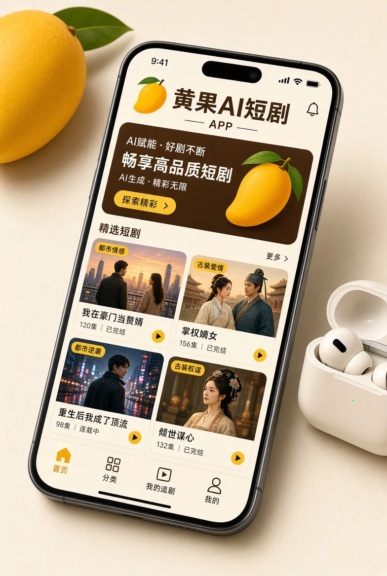 黄果AI短剧移动阅读